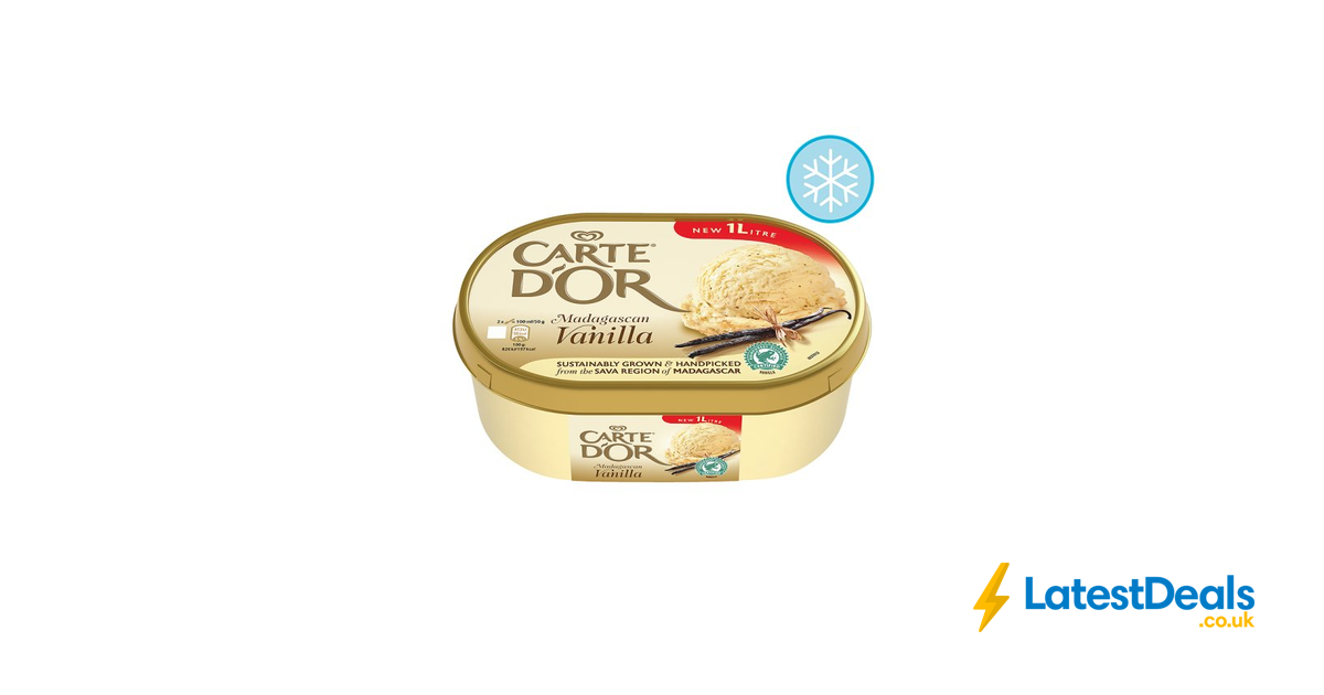 Carte D'or Vanilla Ice Cream Dessert 1L, £1.75 at Tesco