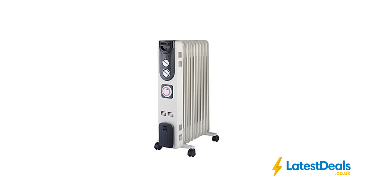 Wickes Electric Oil Filled Thermostatic Radiator - 2kW, £30 at Wickes