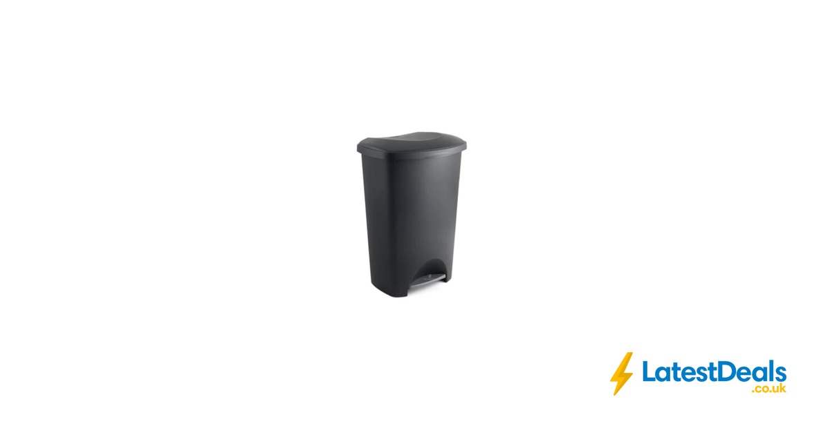 Bins for Kitchen 50L Bin - Black Kitchen Bin Plastic Utility Bin, £17. ...
