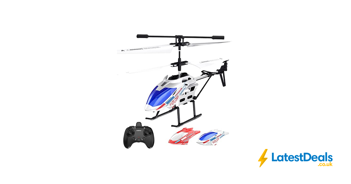 DEERC DE52 RC Helicopter With Altitude Hold – 2 Shells, 2 Batteries, 24 Min Flight