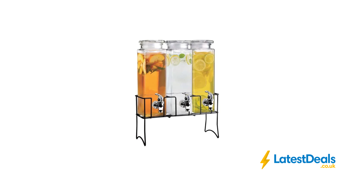 The Vintage Company Triple Drinks Dispenser with Stand, £19.99 at