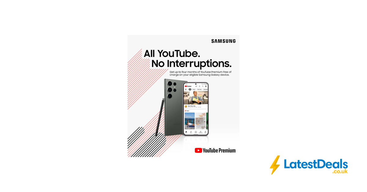 4 Months Free Youtube Premium - Samsung Users (Account Specific)