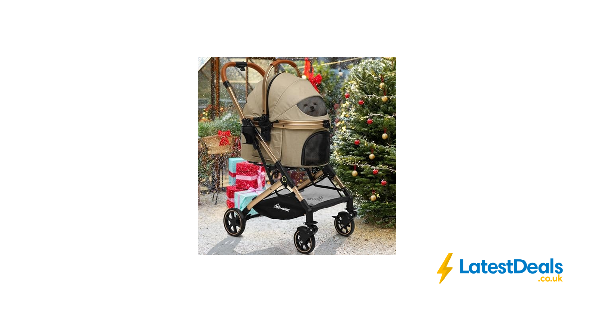YITAHOME 3-in-1 Foldable Pet Stroller with Carrier (Khaki), £51.99 at ...