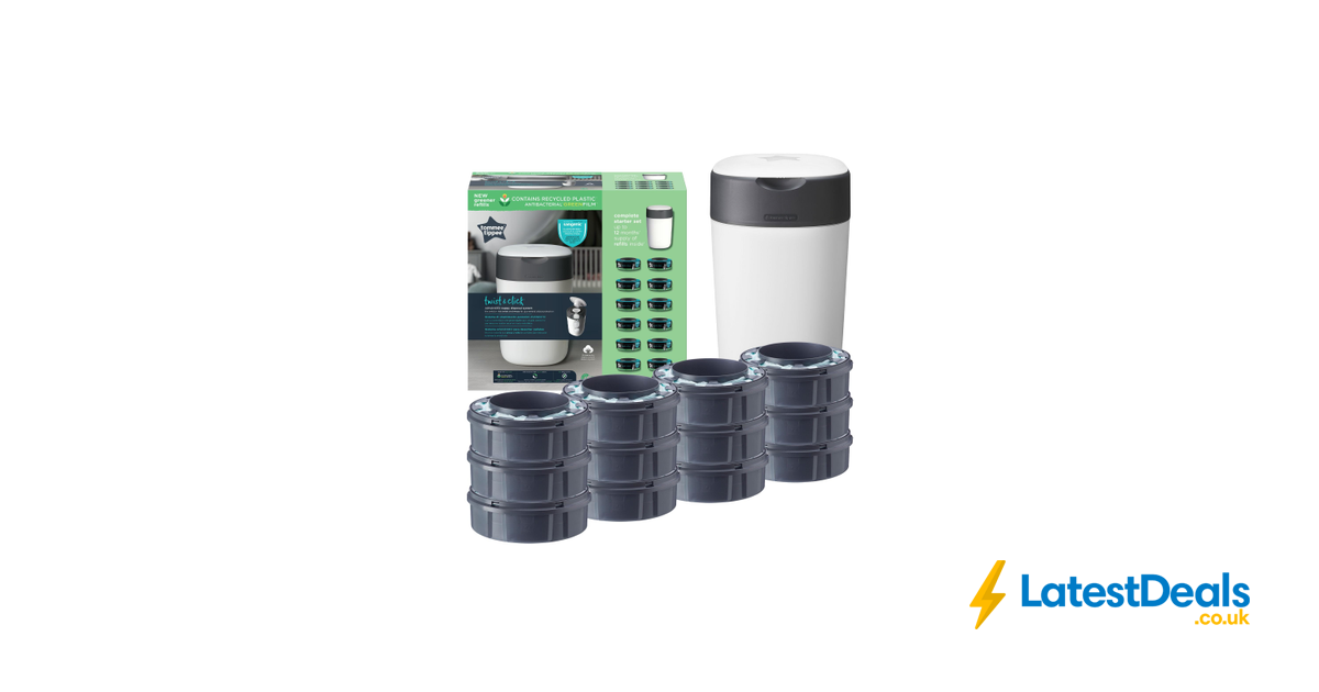 Tommee Tippee Nappy Bin Starter Set with Refill Cassette, £40.15 at Amazon