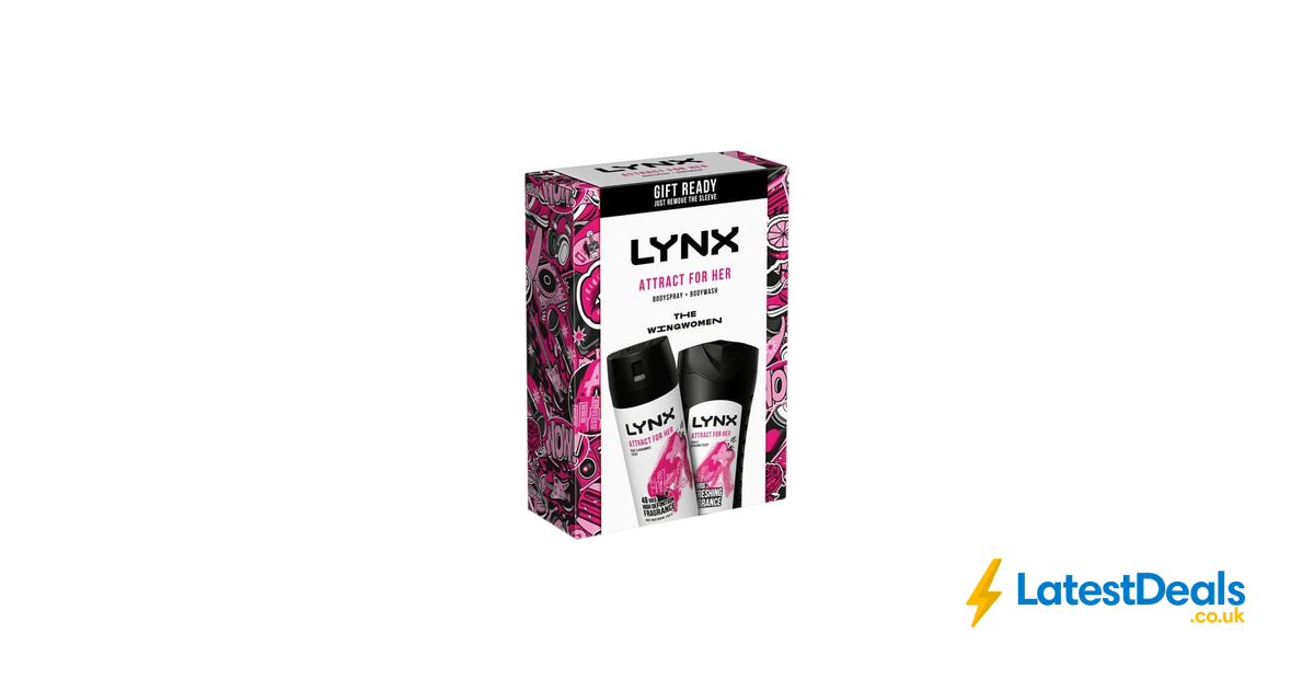 LYNX Attract For Her Bodywash & Bodyspray Set Im Kulturbeutel – Geschenk Für Sie Mit Rosenduft
