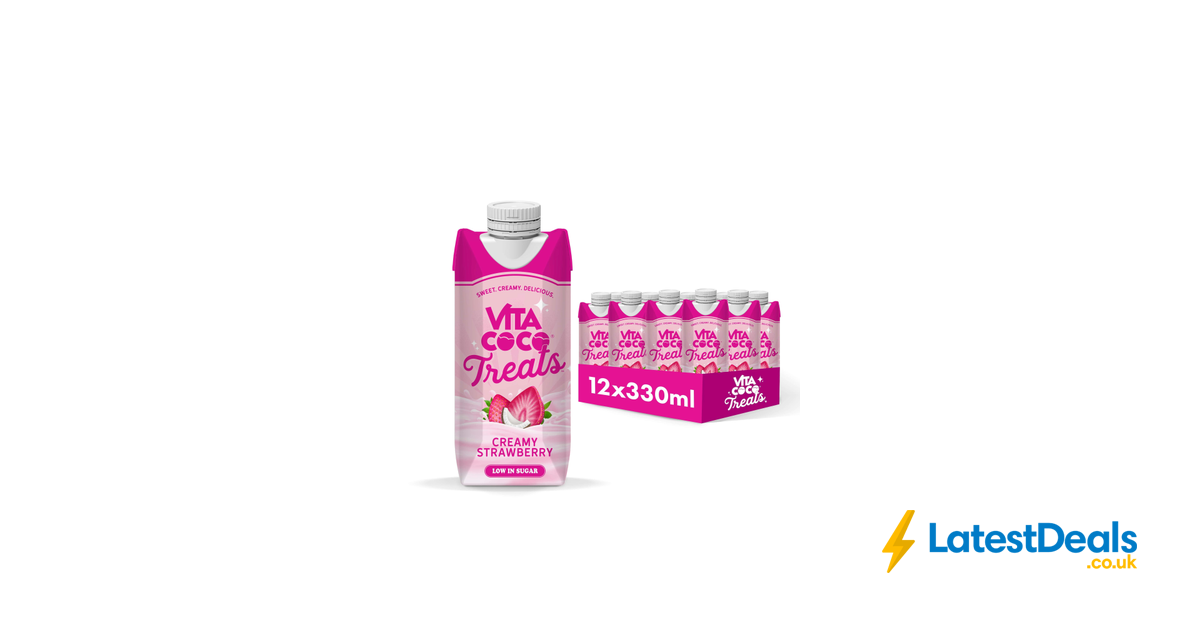 Vita Coco Strawberry Drink 12x330ml, Electrolytes, Low Calorie, Vegan
