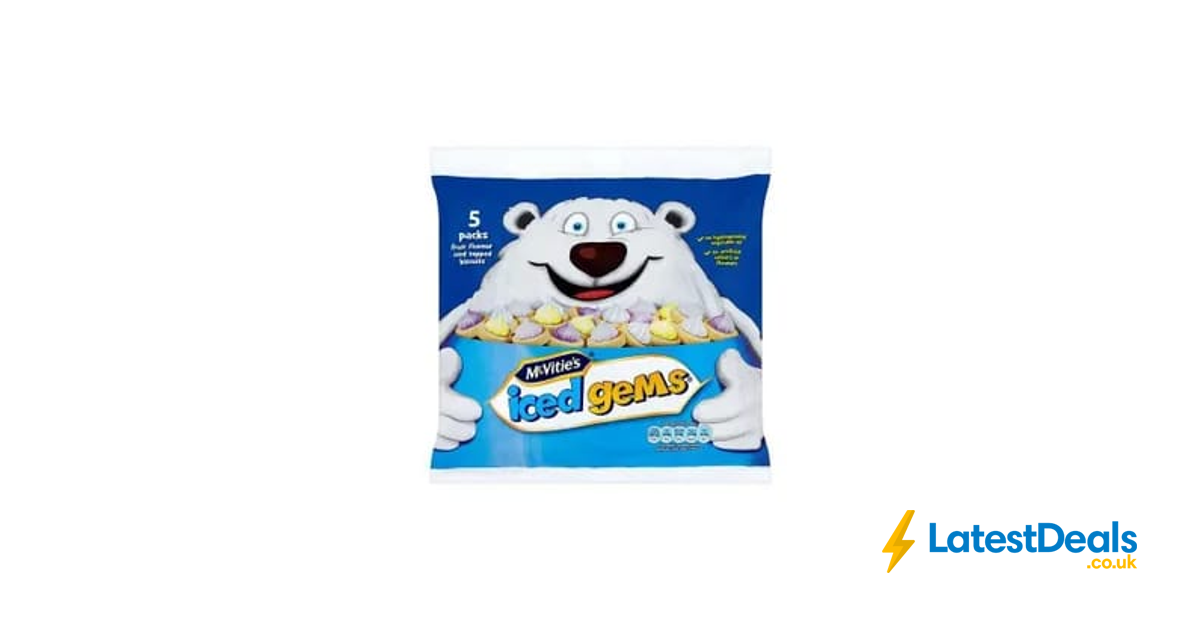 Mcvities Iced Gems 5 Pack | Biscuit Bars Minis | British Corner Shop