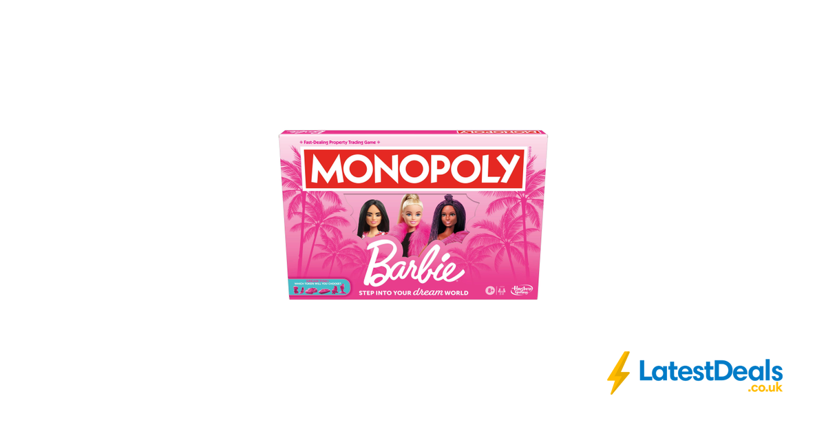 Monopoly Barbie Edition Board Game, 26 Players, Ages 8+, £13.77