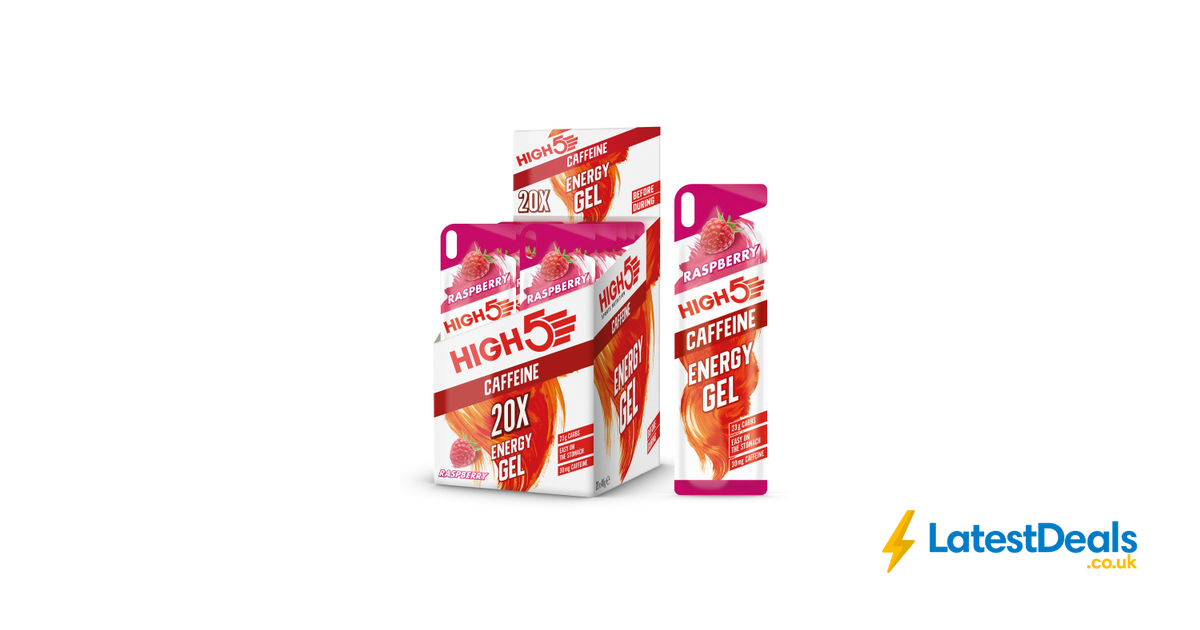 HIGH5 Raspberry Caffeine Energy Gels for Running and Cycling, £9.99 at ...