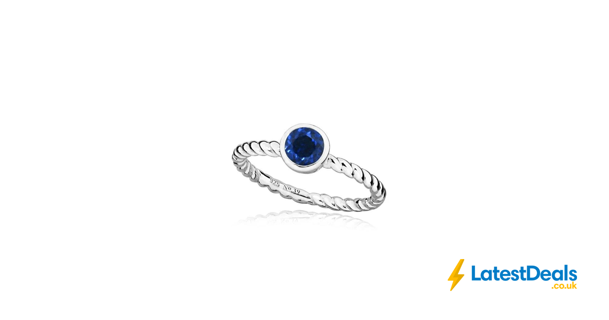 Silver and Blue Sapphire September Birthstone Ring, £17.50 at Grace & Co